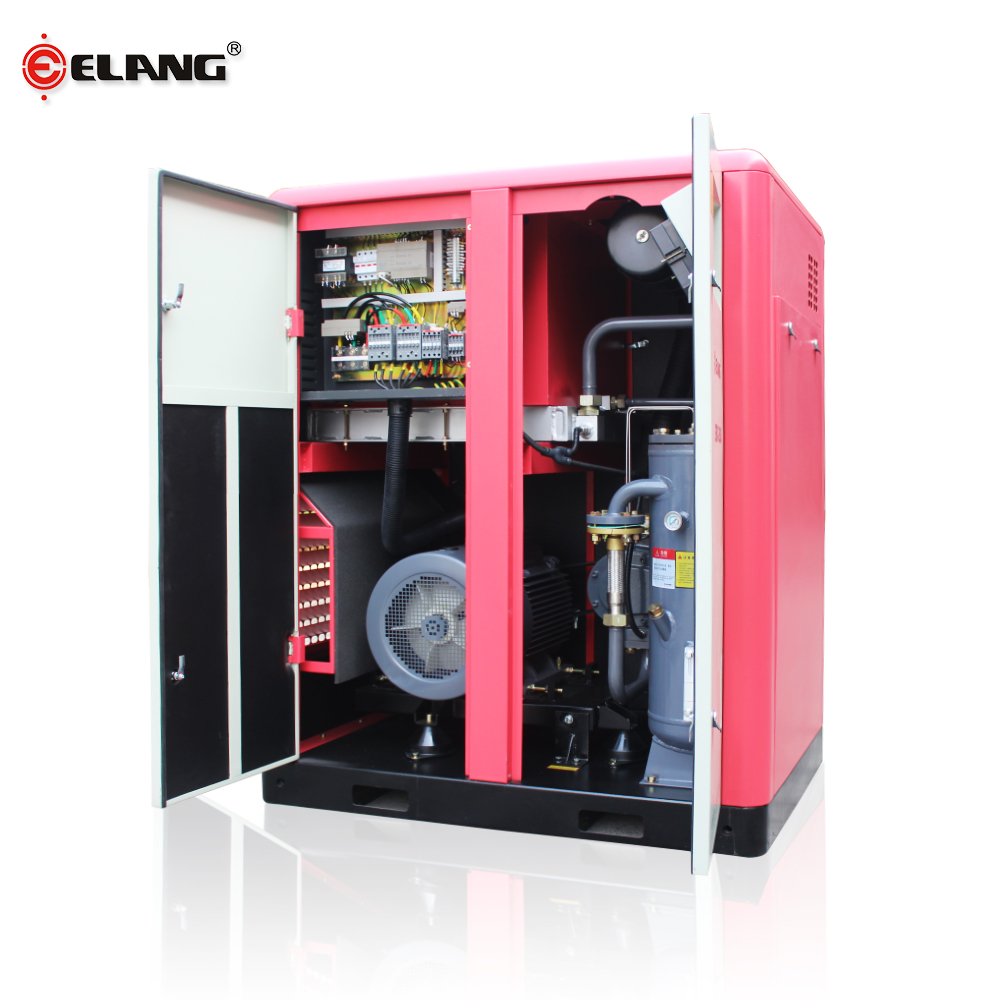 普通螺桿空壓機使用工頻電機，加裝變頻器后頻率調(diào)節(jié)范圍僅為25~50Hz，基本無法起到節(jié)能效果，只能達到軟啟動開機功能。但是在實際使用時，往往會因為電機轉(zhuǎn)速降低轉(zhuǎn)速，出現(xiàn)散熱效果極大損失而燒掉電機。